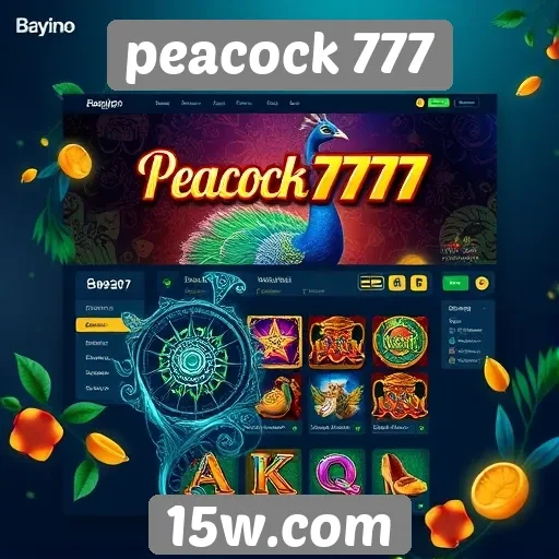 Interface e usabilidade do site Peacock 777