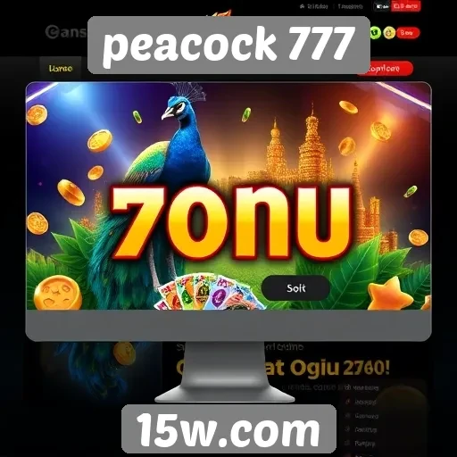 Usabilidade e design do site Peacock 777